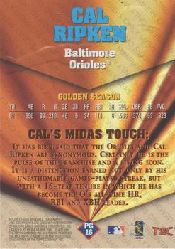 1997 Stadium Club - Pure Gold Members Only #PG16 Cal Ripken Jr. Back