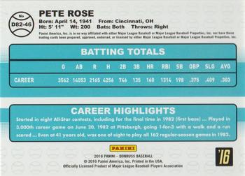 2016 Donruss - 1982 Gold Press Proof #D82-46 Pete Rose Back