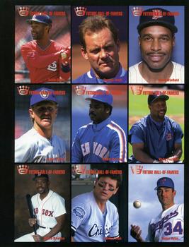 1993 Cartwrights Future Hall-of-Famers #1-9 Uncut Sheet Front