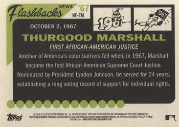 2016 Topps Heritage - News Flashbacks #NF-TM Thurgood Marshall Back