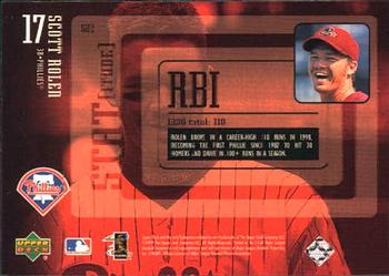 2000 Upper Deck - Statitude #S22 Scott Rolen Back