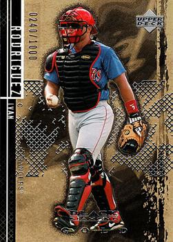 2000 Upper Deck Black Diamond Rookie Edition - Gold #22 Ivan Rodriguez  Front