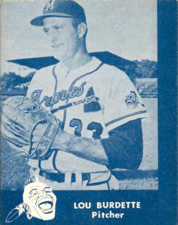 1960 Lake to Lake Dairy Milwaukee Braves #NNO Lew Burdette Front