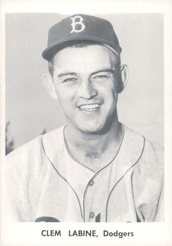 1957 Jay Publishing Brooklyn Dodgers Set B 5x7 #NNO Clem Labine Front