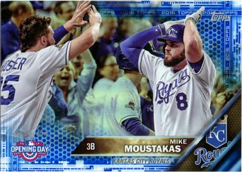 2016 Topps Opening Day - Blue Foil #OD-21 Mike Moustakas Front