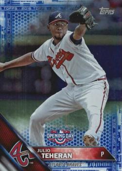 2016 Topps Opening Day - Blue Foil #OD-35 Julio Teheran Front