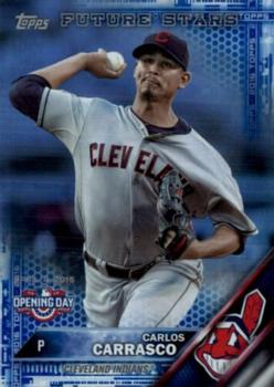 2016 Topps Opening Day - Blue Foil #OD-85 Carlos Carrasco Front