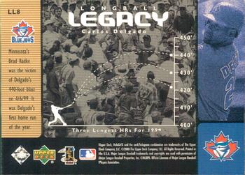 2000 Upper Deck HoloGrFX - Longball Legacy #LL8 Carlos Delgado  Back