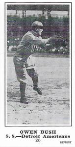 1916 Sporting News (M101-5) Reprint #20 Owen Bush Front