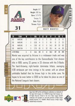 2000 Upper Deck MVP - Gold Script #64 Matt Mantei  Back