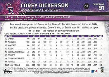 2015 Topps - Limited #91 Corey Dickerson Back