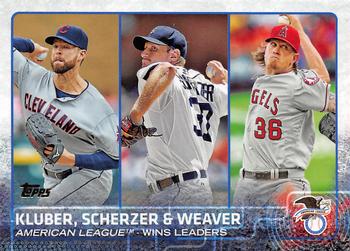 2015 Topps - Limited #214 Corey Kluber / Max Scherzer / Jered Weaver Front