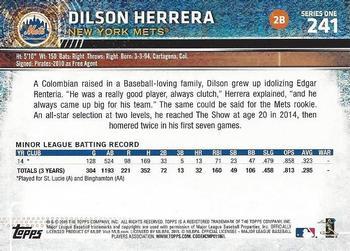2015 Topps - Limited #241 Dilson Herrera Back