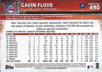 2015 Topps - Limited #490 Gavin Floyd Back