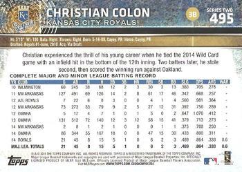 2015 Topps - Limited #495 Christian Colon Back