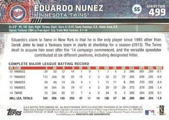 2015 Topps - Limited #499 Eduardo Nunez Back
