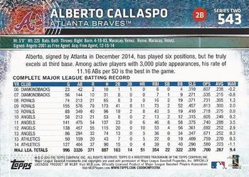 2015 Topps - Limited #543 Alberto Callaspo Back