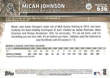 2015 Topps - Limited #636 Micah Johnson Back