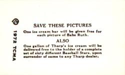 1972 TCMA 1928 Tharp's Ice Cream F50 Reprints #9 George Burns Back