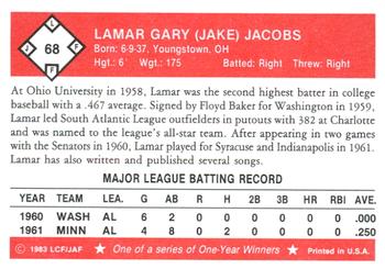 Lamar Jacobs Gallery | Trading Card Database