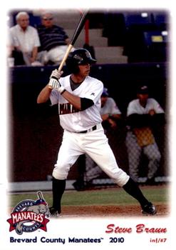 2010 Grandstand Brevard County Manatees #NNO Steve Braun Front