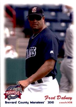 2010 Grandstand Brevard County Manatees #NNO Fred Dabney Front