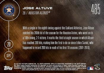 2016 Topps Now #485 Jose Altuve Back