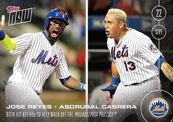 2016 Topps Now #490 Jose Reyes / Asdrubal Cabrera Front