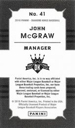 2016 Panini Diamond Kings - DK Minis #41 John McGraw Back