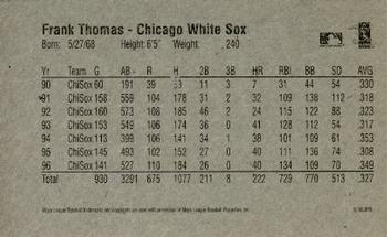 1997 Wheaties All-Stars #NNO Frank Thomas Back