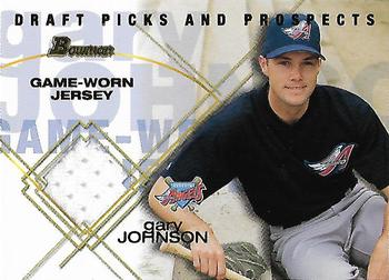 2001 Bowman Draft Picks & Prospects - Relics #BDPR-GJ Gary Johnson  Front