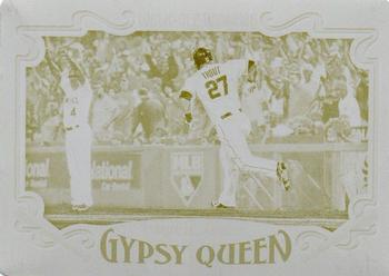 2016 Topps Gypsy Queen - Walk-Off Winners Printing Plates Yellow #GWO-9 Mike Trout Front