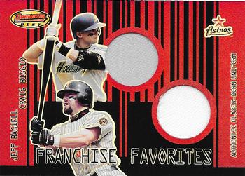 2001 Bowman's Best - Franchise Favorites Relics #FFR-BB Craig Biggio / Jeff Bagwell Front