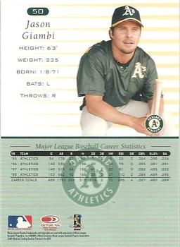 2001 Donruss - 1999 Retro #50 Jason Giambi Back