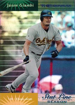 2001 Donruss - 1999 Retro Stat Line Season #50 Jason Giambi Front