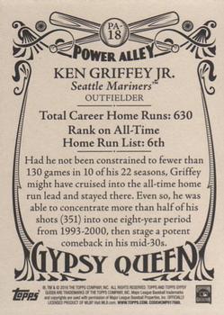 2016 Topps Gypsy Queen - Power Alley #PA-18 Ken Griffey Jr. Back