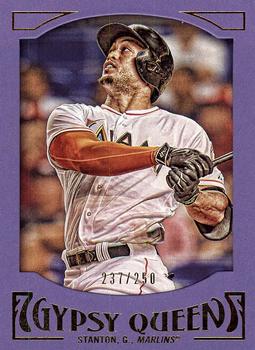 2016 Topps Gypsy Queen - Framed Purple #1 Giancarlo Stanton Front