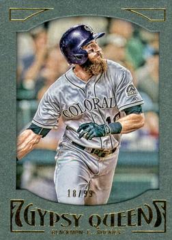 2016 Topps Gypsy Queen - Framed Green #24 Charlie Blackmon Front