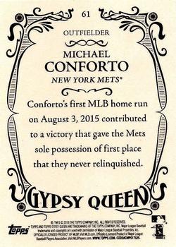 2016 Topps Gypsy Queen - Framed Green #61 Michael Conforto Back