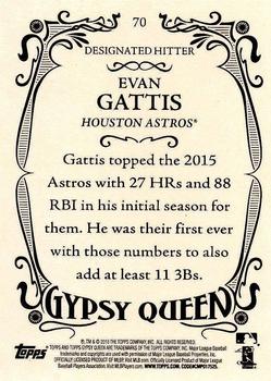 2016 Topps Gypsy Queen - Framed Green #70 Evan Gattis Back