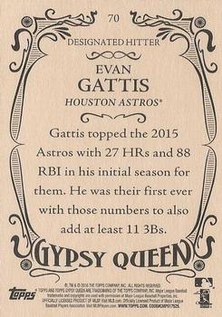 2016 Topps Gypsy Queen - Framed Black #70 Evan Gattis Back
