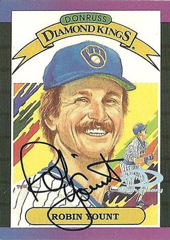 2001 Donruss - Diamond Kings Reprints Autographs #DKR-19 Robin Yount Front