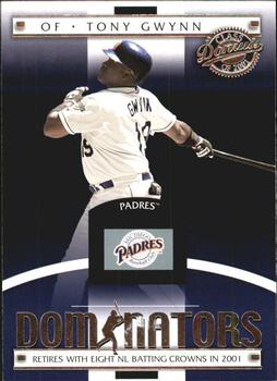 2001 Donruss Class of 2001 - Dominators #DM-24 Tony Gwynn  Front