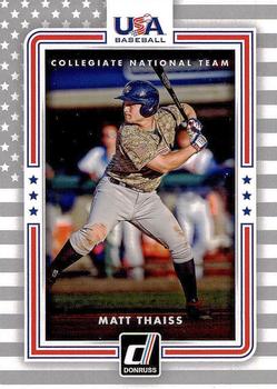 2016 Donruss - USA Collegiate National Team #USA-14 Matt Thaiss Front