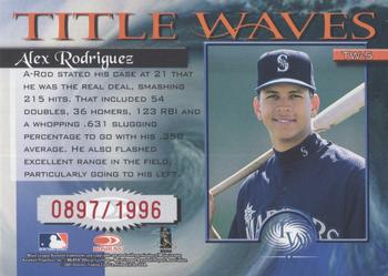 2001 Donruss Elite - Title Waves #TW-5 Alex Rodriguez Back