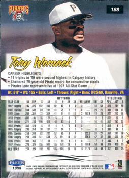 1998 Ultra #188 Tony Womack Back