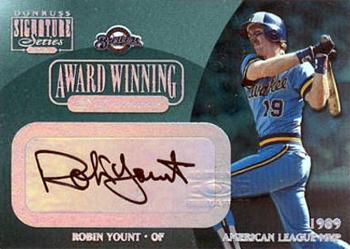 2001 Donruss Signature - Award Winning Signatures #NNO Robin Yount Front