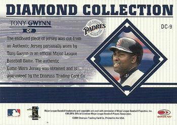 2001 Donruss Studio - Diamond Collection #DC-9 Tony Gwynn  Back