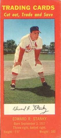 1955 Hunter Wieners St. Louis Cardinals #NNO Edward R. Stanky Front