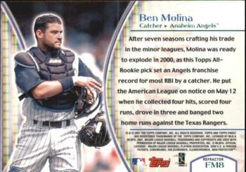 2001 Finest - Finest Moments Refractors #FM8 Bengie Molina Back